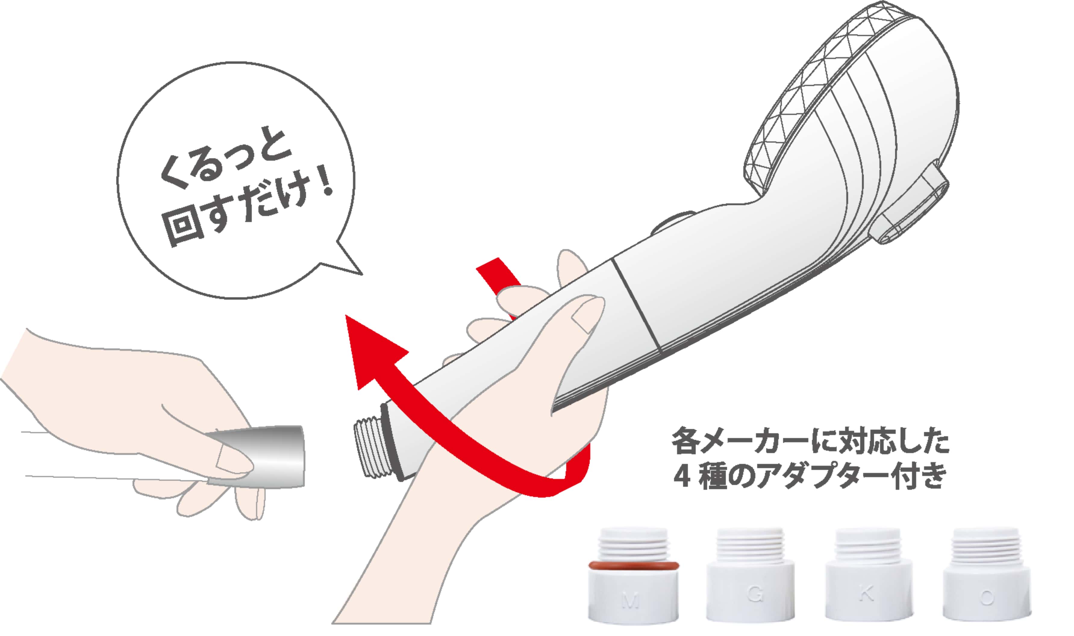 取り付け簡単！ イメージ