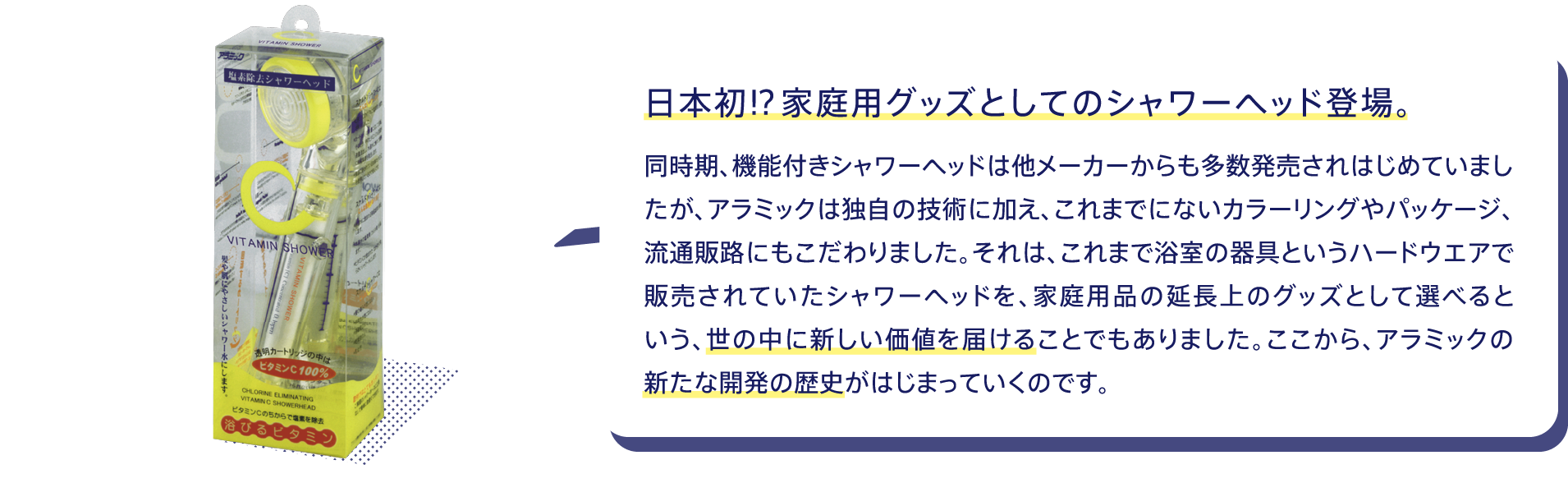 日本初!?家庭用グッズとしてのシャワーヘッド登場。