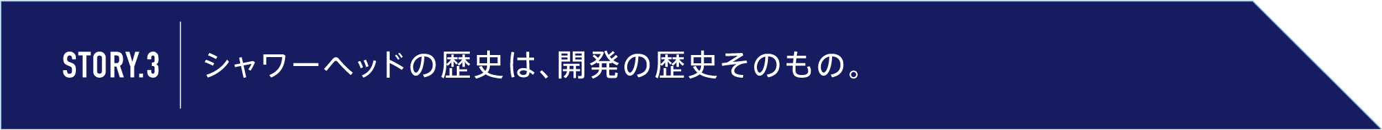 story03 | シャワーヘッドの歴史は、開発の歴史そのもの。